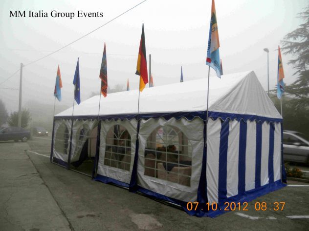 MM Italia Linea Mara Tendoni,Gazebo per Giardino, Bar 4 x 8 in Pvc