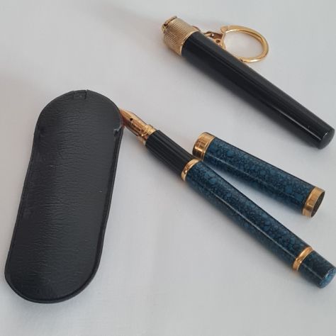 Penna stilografica Waterman Lady anni 80 pennino F , laccata marmorizzata. - Foto 3