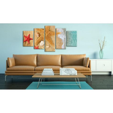 Quadro Con Le Stelle Marine Cm. 100x50 E 200x100 ARREDALACASA - Foto 2