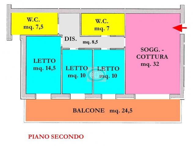 CESENA ( TORRE DEL MORO ) = appartamento NUOVO con 3 camere letto, AMPIO BALCONE, garage e posto auto - Foto 12