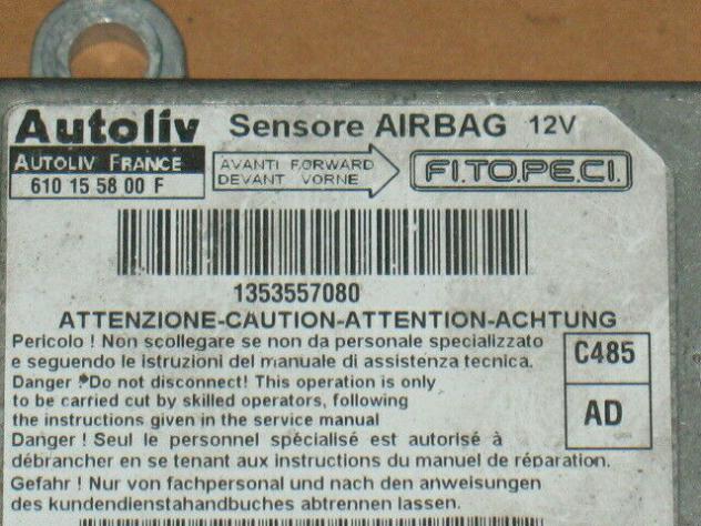 1353557080 ECU AIRBAG Citroen Nemo 1353557080, 610155800E FIORINO QUBO - Foto 2
