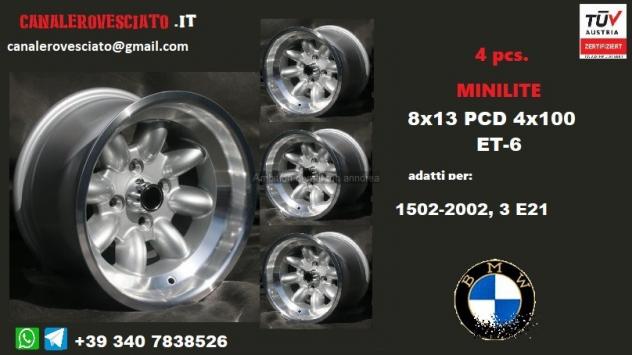 Cerchi minilite 8x 13 4x100 et-6 bmw