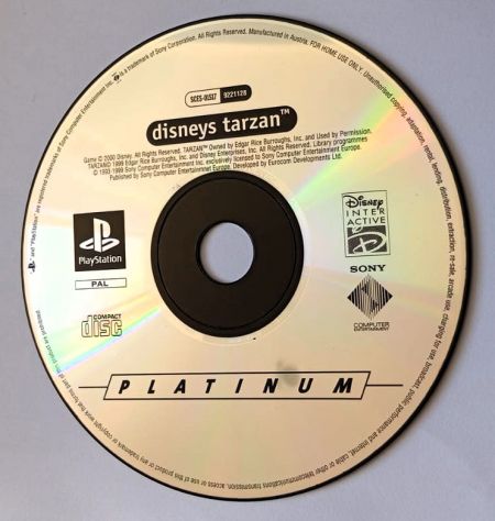 PS1 Disney Tarzan Platinum 🇩🇪 Solo disco Testato funzionante