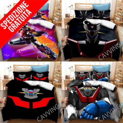 COMPLETO LETTO SET SINGOLO / MATRIMONIALE MAZINGA Z MAZINGER
