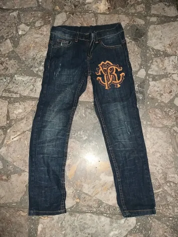 lotto vestiti bambina 6 anni. 1 jeans Roberto cavalli originale 1 pantalone tuta - Foto 2