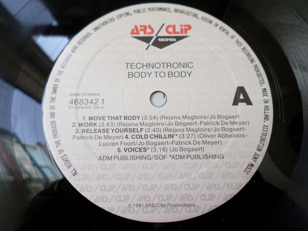 TECHNOTRONIC - Body To Body - LP / 33 giri 1991 ARS/Clip - Foto 3