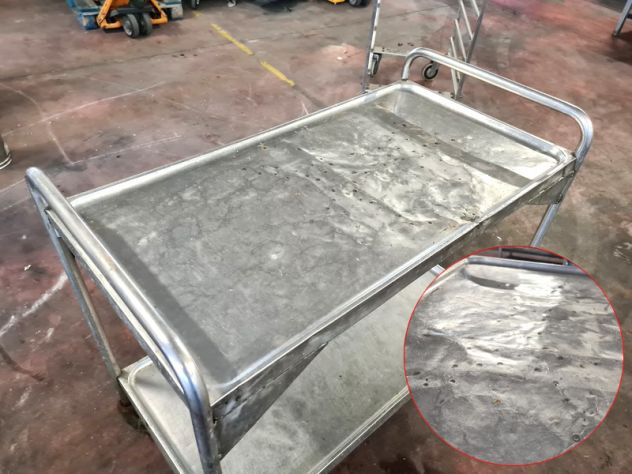 carrello di servizio a due ripiani usato - Foto 3