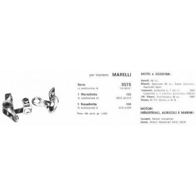 Contatti impianto Marelli Icet 3575 - Foto 3