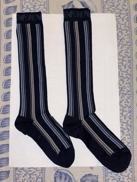 SET 2 PAIA CALZE NUOVE LUNGHE DA BAMBINO FIRMATE ORIGINALI EMPORIO ARMANI N32-33 - Foto 10