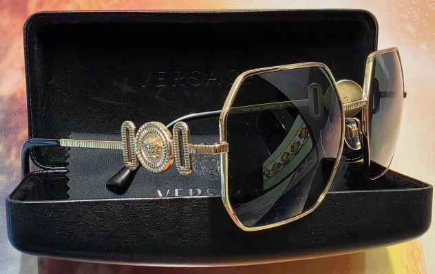 Occhiali da sole Versace Medusa Biggie (modello VE2248 1002/87) originali - Foto 2