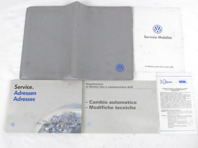 LIBRETTI USO E MANUTENZIONE VOLKSWAGEN GOLF 3 2.0 B 85KW 5M 5P (1994) RICAMBIO USATO
