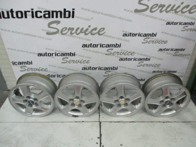 SET 4 CERCHI IN LEGA 6.5JX16 ET 46 HYUNDAI SANTAFE 2.0 D 4X4 82KW 5M 5P (2002) RICAMBIO USATO SECONDO TERZO CERCHIO CON STEMMA ROVINATO