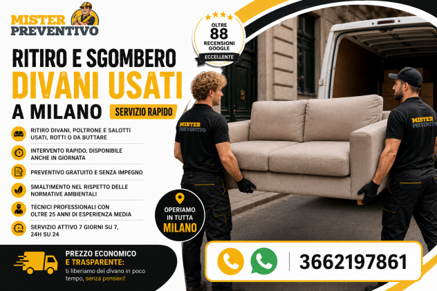 Sgombero divani Milano