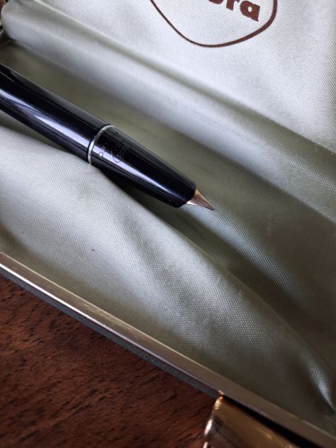 Aurora 888P Penna Stilografica duo cart Nero e Oro . Vintage anni '60 . U - Foto 4