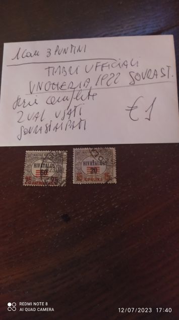 Francobolli dell'Ungheria usati - Foto 5