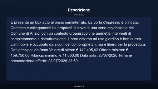 Immobile in asta di 113 m² con più di 5 locali e box auto in vendita a Anzio - Foto 11