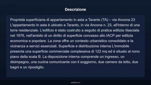 Immobile in asta di 122 m² in vendita a Taranto - Foto 3