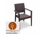 Sedie In Polipropilene Intreccio Rattan cod 8034 Color Marrone Nuove non Usate