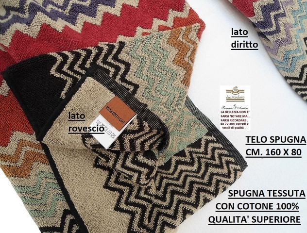 Teli spugna MISSONI , mare piscina bagno ecc. cm. 160 x 80 unisex - Foto 9