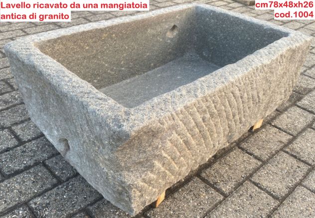Lavandino lavello cucina rustico in pietra granito - Foto 2