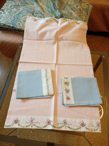 Set asciugamani vintage in cotone anni 70 - Foto 6