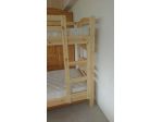 letto a castello pino grezzo, con coppia di rete in pino grezzo senza materassi