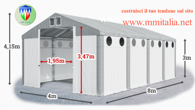 Tendoni rimessaggio camper 4 x 8 x 3 /4,15  mt € 1.756,00 Professional - Foto 7