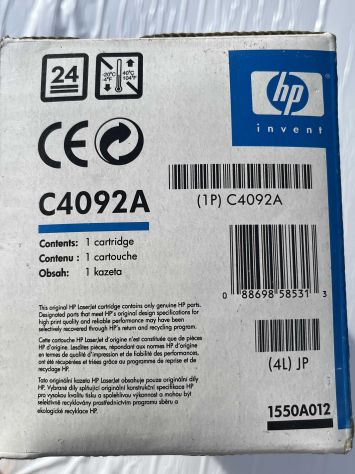 HP 92A Nero Cartuccia Toner Originale - Foto 2