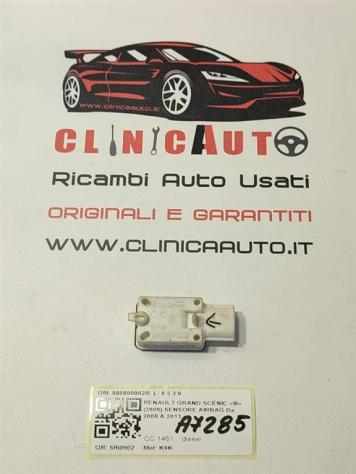 SENSORE AIRBAG RENAULT Grand Scenic Serie 988800002R K9K (0916) - Foto 2