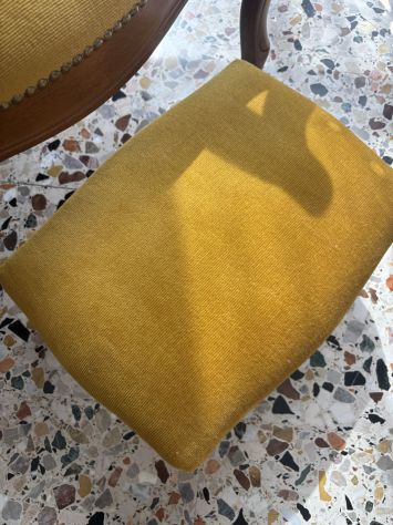 Sedia stile antico Luigi Filippo con poggiapiedi - Foto 6