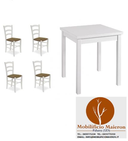 Set Completi Tavoli e Sedie color bianco cod 104