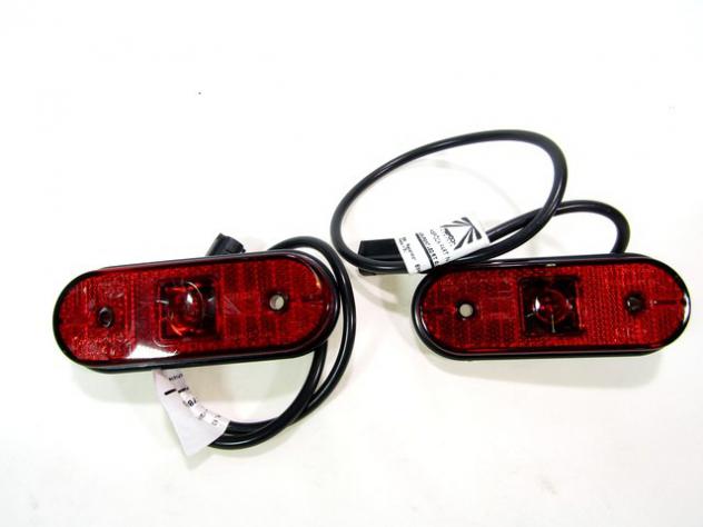 35750000 COPPIA LUCE DI INGOMBRO LED 24V ROSSO EUROLITES RICAMBIO NUOVO