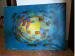 Quadro Sfera Astratta di Natale Autelitano anni 80