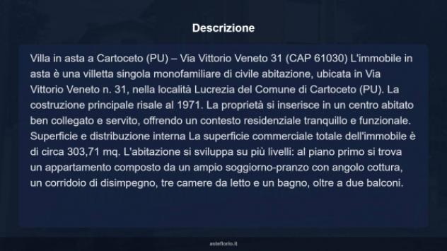 Immobile in asta di 303 m² con più di 5 locali e box auto doppio in vendita a Cartoceto - Foto 16