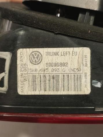 STOP POSTERIORE SINISTRO INTEGRATO NEL PORTELLO VOLKSWAGEN Golf 6 Berlina 5K0945093G 5K0945107 5K0945259 (0812) - Foto 3