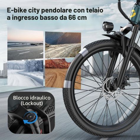 Bicicletta Elettrica Aairsk GT 900 Mountain bike 26" - Foto 8