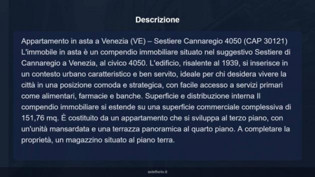 Immobile in asta di 151 m² con più di 5 locali in vendita a Venezia - Foto 13