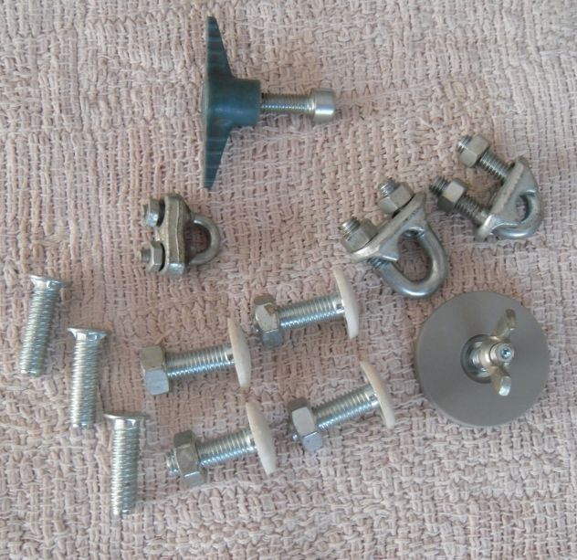 3 morsetti o cavallotti con dado e 7 viti zincate con dado - 3 senza dado sinis - Foto 4