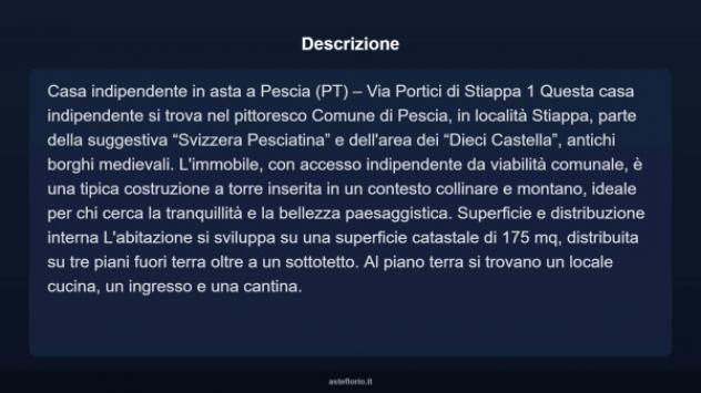 Immobile in asta di 175 m² con più di 5 locali in vendita a Pescia - Foto 3