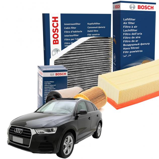Kit Tagliando Auto Audi Q3 Filtri Aria Olio Carburante Abitacolo