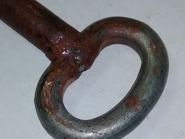 enorme chiave antica forgiata a mano fine 800 primi 900 - Foto 3