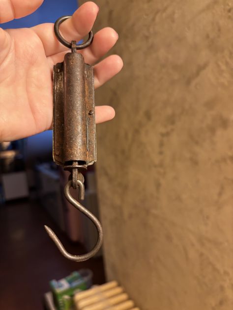 BILANCIA TASCABILE A MOLLA D’EPOCA/DINAMOMETRO MECCANICO MARCA SALTER IN METAL - Foto 3