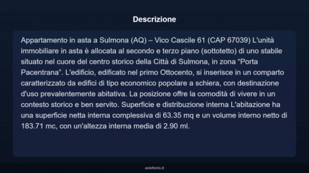 Immobile in asta di 63 m² in vendita a Sulmona - Foto 4