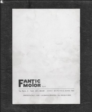 Libretto FANTIC 125 cc. - Foto 2