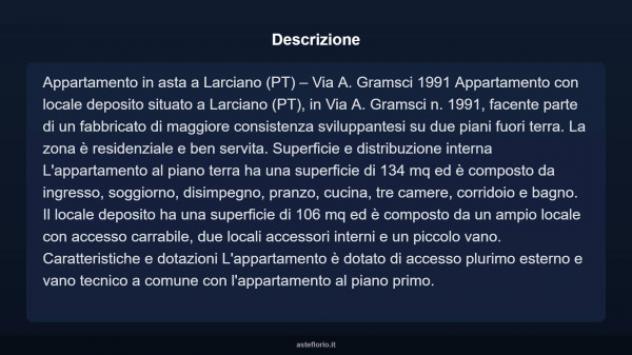Immobile in asta di 249 m² con più di 5 locali in vendita a Larciano - Foto 3