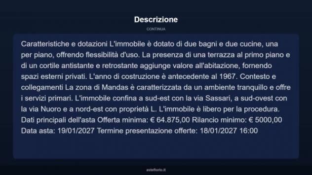 Immobile in asta di 216 m² con più di 5 locali in vendita a Mandas - Foto 4