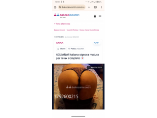 Amore e incontri Agliana - ANNA SIGNORA italiana mora completa Tel:3792600215
