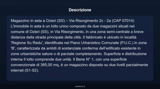 Immobile in asta di 378 m² in vendita a Ozieri - Foto 4