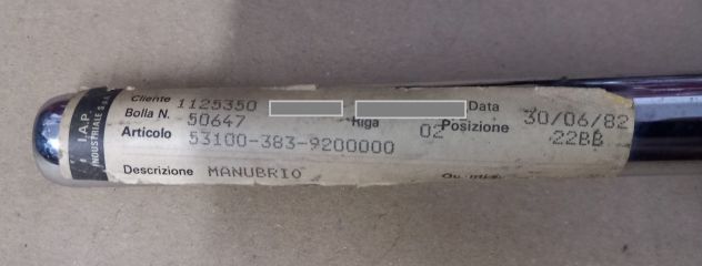 53100-383-920 - MANUBRIO NUOVO ORIGINALE per HONDA CBX 125 - Foto 3