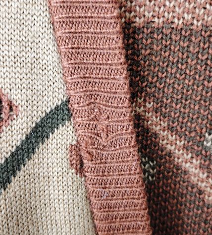 Maglione Cardigan Vintage ‘80 tg 54 pura lana x uomo stile geometrico - Foto 6